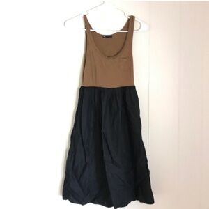 GAP Elegant Black and Brown Sleeveless Dress